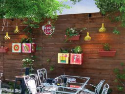 Illuminated planters and handmade lamps